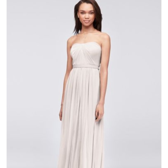 David's bridal Convertible Versa Long Mesh Dress - Picture 1 of 6
